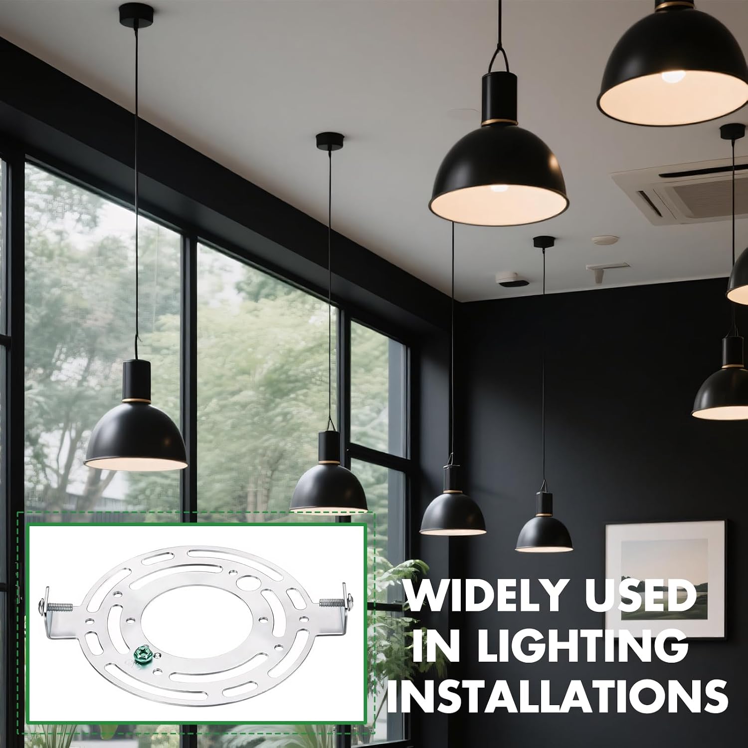 110mm (4.3") Universal Light Fixture Mounting Bracket Kit Light Crossbar Round Ceiling Plate with Screws for Wall Lights Ceiling Lighting Pendant Lights and Chandeliers image 5