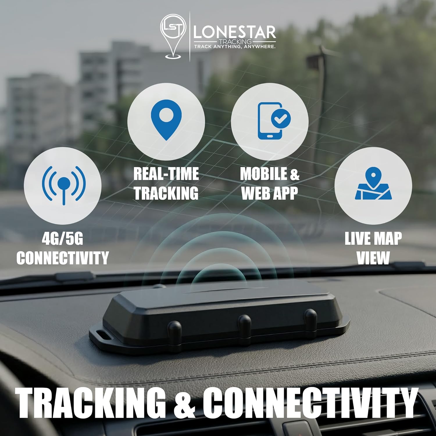 Lonestar Tracking Barra GPS – 4G & 5G GPS Tracker for Vehicles, Trucks, Trailers & Assets, Long Battery Life, Rugged IP68 Waterproof, Tamper Alerts, Adaptive Real-Time Tracking (Low Cost Subscription)