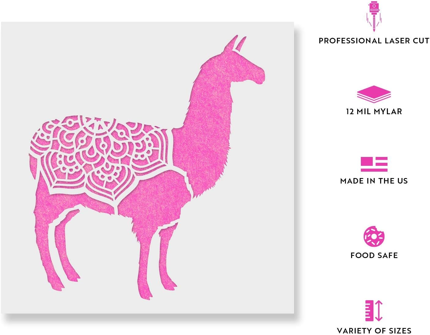Llama Stencil - Enhance Your Space with Animal Wall Art, Llama Stencils, Llama Animal Stencil
