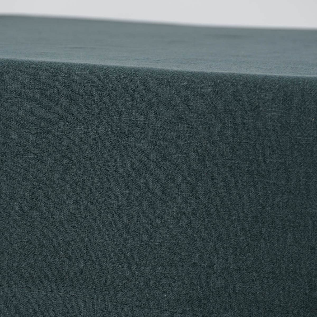 SCHÖNER LEBEN. Nappe Bio Ramie - Aspect lin - Uni - Vert foncé - Différentes tailles - Dimensions : 100 x 100 cm