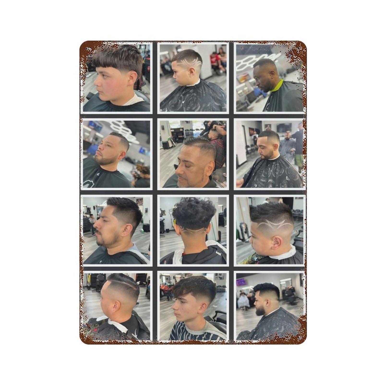 xiaoxiaoshen Barber Shop Fashion Hairstyle (6) Wall Decor Art Metal Tin Poster Modern Home Decor Art Home Bar Shop Decorations Vintage Sign 40x30cm