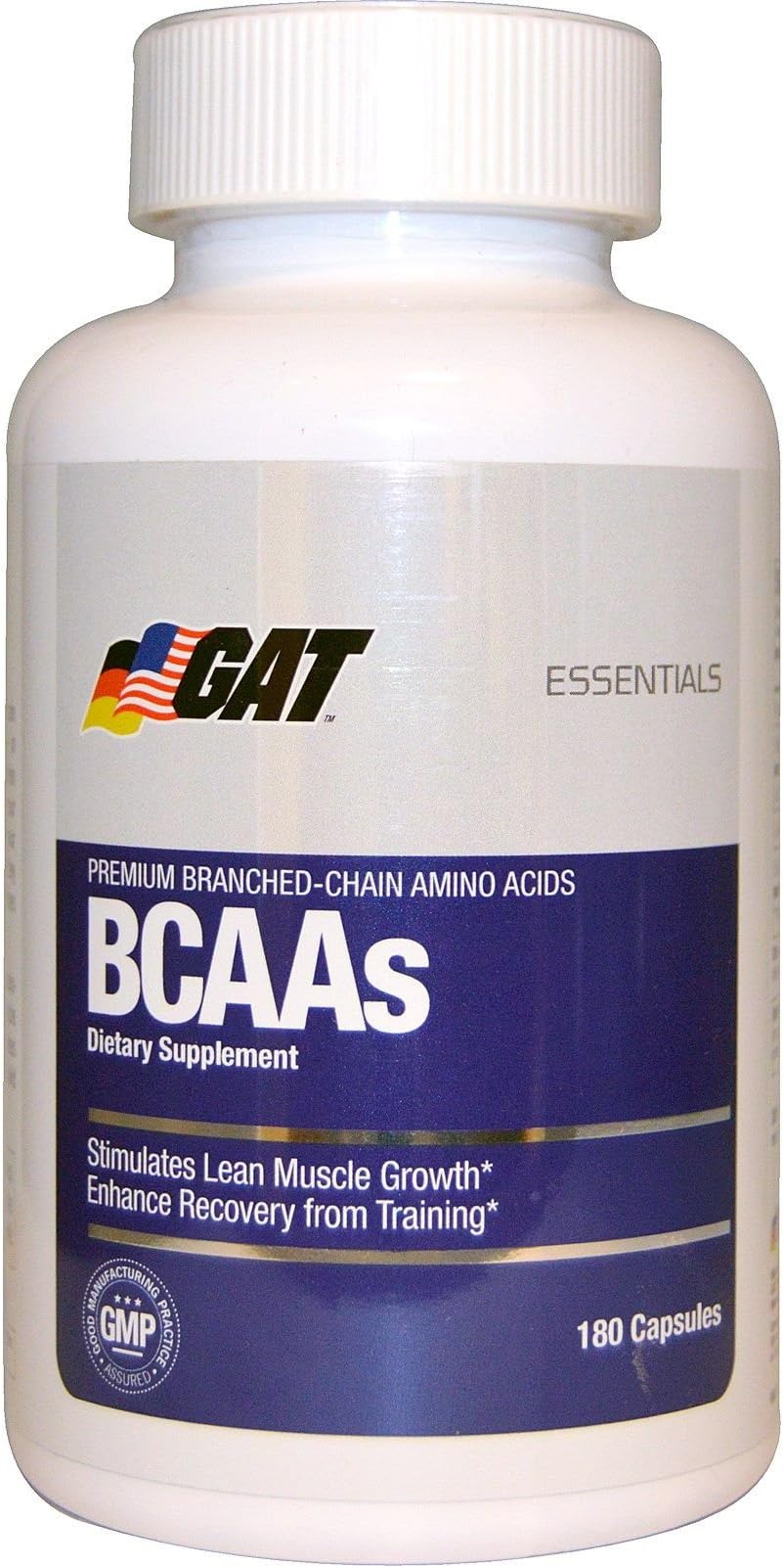GAT Sport Essentials Series BCAAs, 180 Veg Capsule