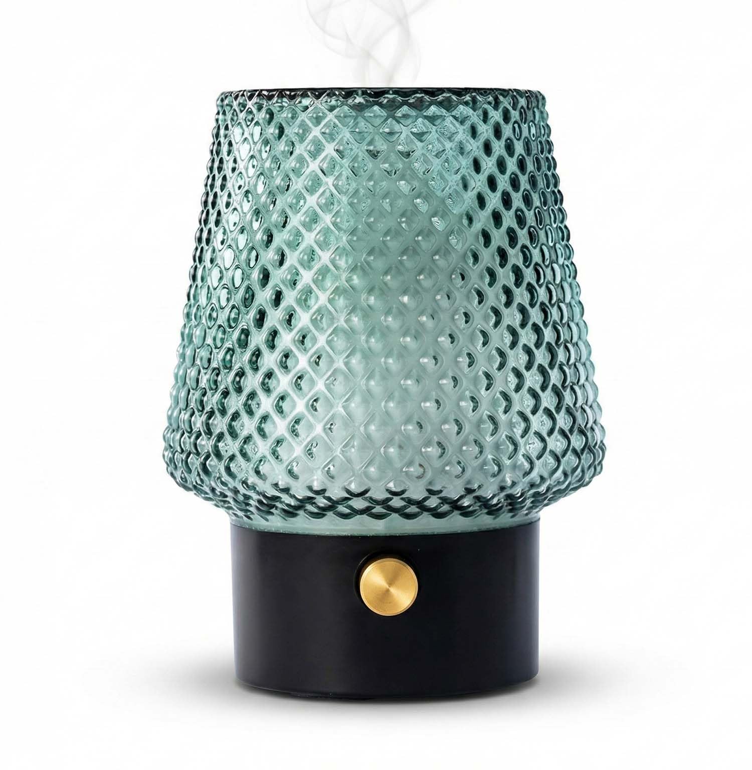 MULIN Diffusore di Oli Essenziali in Vetro, 100ML Diffusore Aromaterapia ad Ultrasuoni Ultra Silenzioso, 7 Colori LED, Senza BPA, Profumatore Ambiente per Relax e Benessere