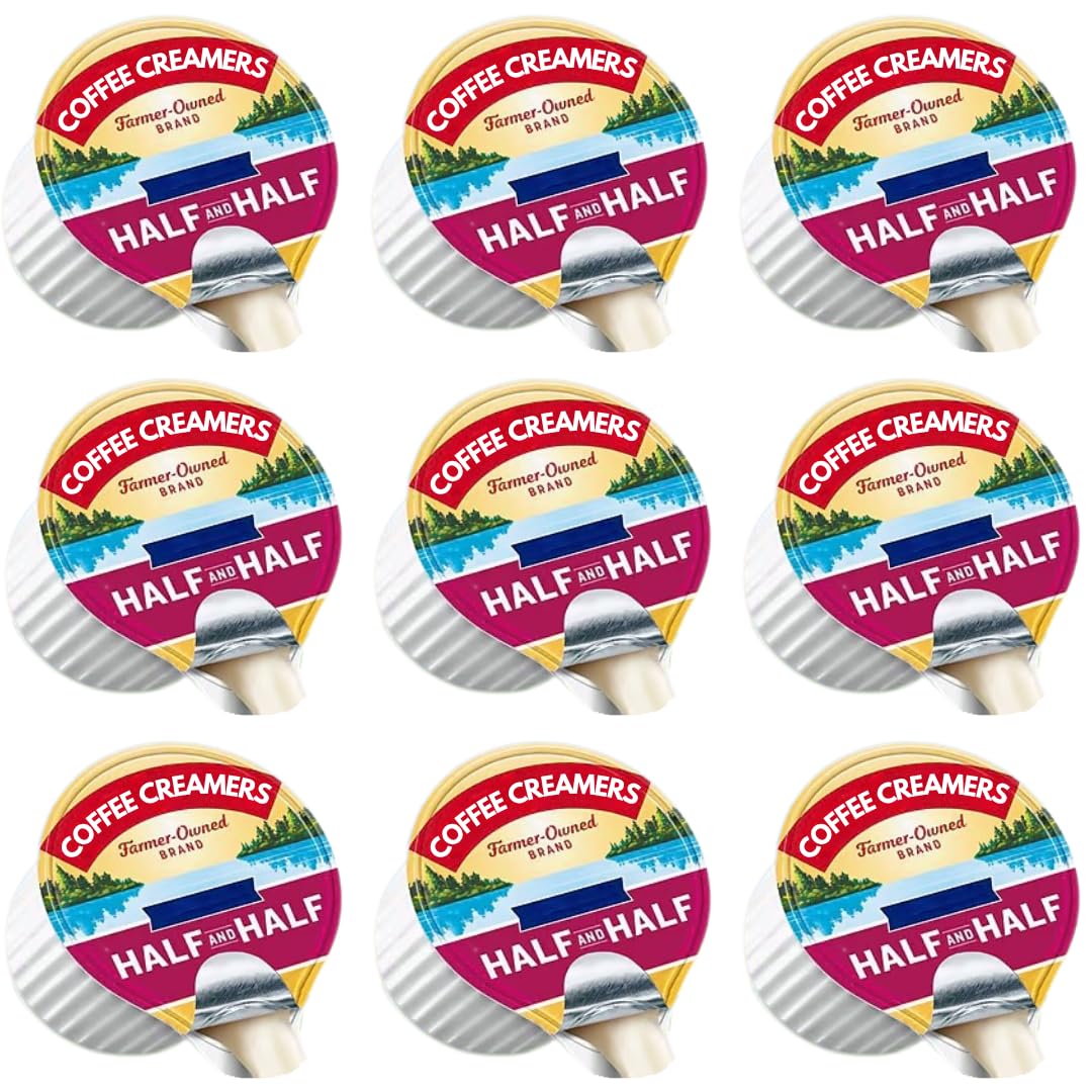 Coffee Creamer Singles Half and Half Flavor, Made With Real Milk And Cream, Sugar Free single Creamers 120 Count