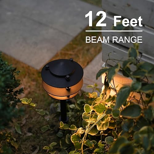 Miniatura 5 de GOODSMANN Iluminación de paisaje, 4 unidades, luces de camino de bajo voltaje, 2.2 W, LED, 12 V, CA, luces de paisaje de 30 lúmenes, blanco cálido