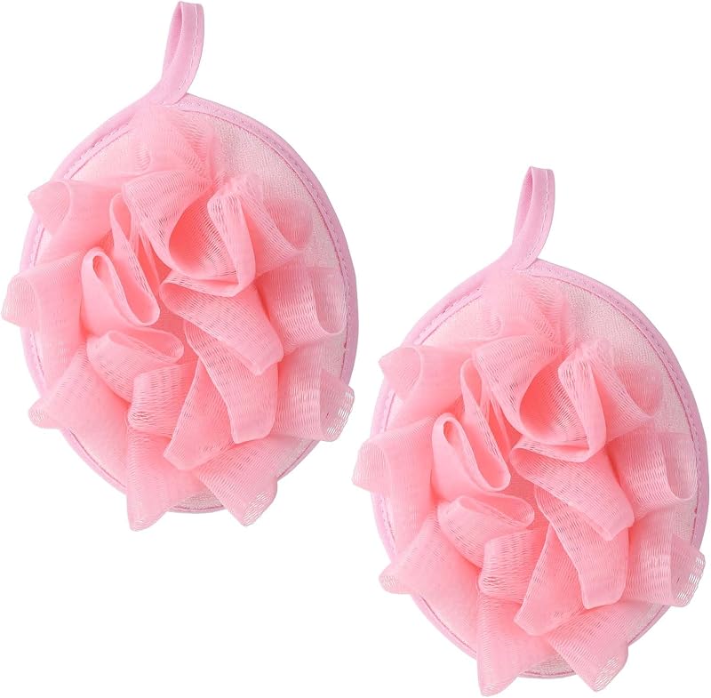 Bucha de banho para viagem Fibraze rosa, pacote com 2