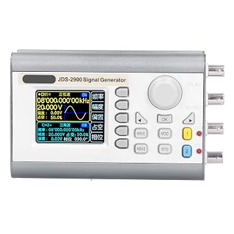 Dual Channel Arbitrary Waveform Function Generator 40MHz Frequency Counter White ABS Silicone US Plug with USB and BNC Cables