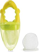 Chicco Fruit Friend, Fruit and Vegetable Starter, Ergonomic Handle, Net Included, Hand Washable, First Feeding Set, Baby Accessories 6+ Months, Green