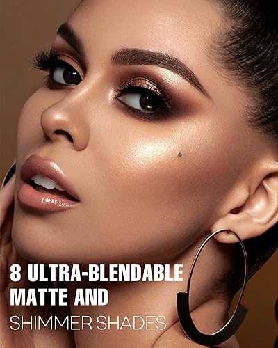 Miniatura 6 de Paleta de sombras de ojos ahumadas negras de 8 colores, sombra de ojos ahumada gris oscuro para maquillaje gótico, tono negro, plateado, blanco,