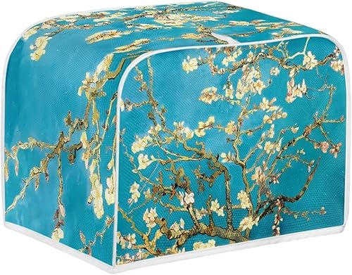 Miniatura 2 de Eheartsgir Cubierta para tostadora Van Gogh con diseño de flor de almendra, cubierta para electrodomésticos pequeños, protección contra huellas