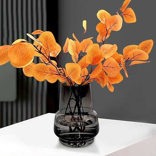 Miniatura 6 de Aoderun Jarrón de vidrio para flores, hecho a mano, moderno, grande, para centros de mesa, sala de estar, oficina, comedor y mesa de café, cocina,