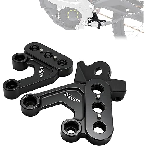 JFG RACING Foot Peg Brackets for Edirt Bike,CNC 6061 Aluminum Footpegs Pedal Mount for Dirt Bike Surron Light Bee S and X/E Ride Pro S SS SR/X160/X260-Black