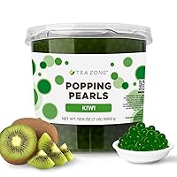 Vista 12 de Tea Zone Popping Pearls. Popping Boba, perlas negras con jugos saborizados, frasco de 7 Lb