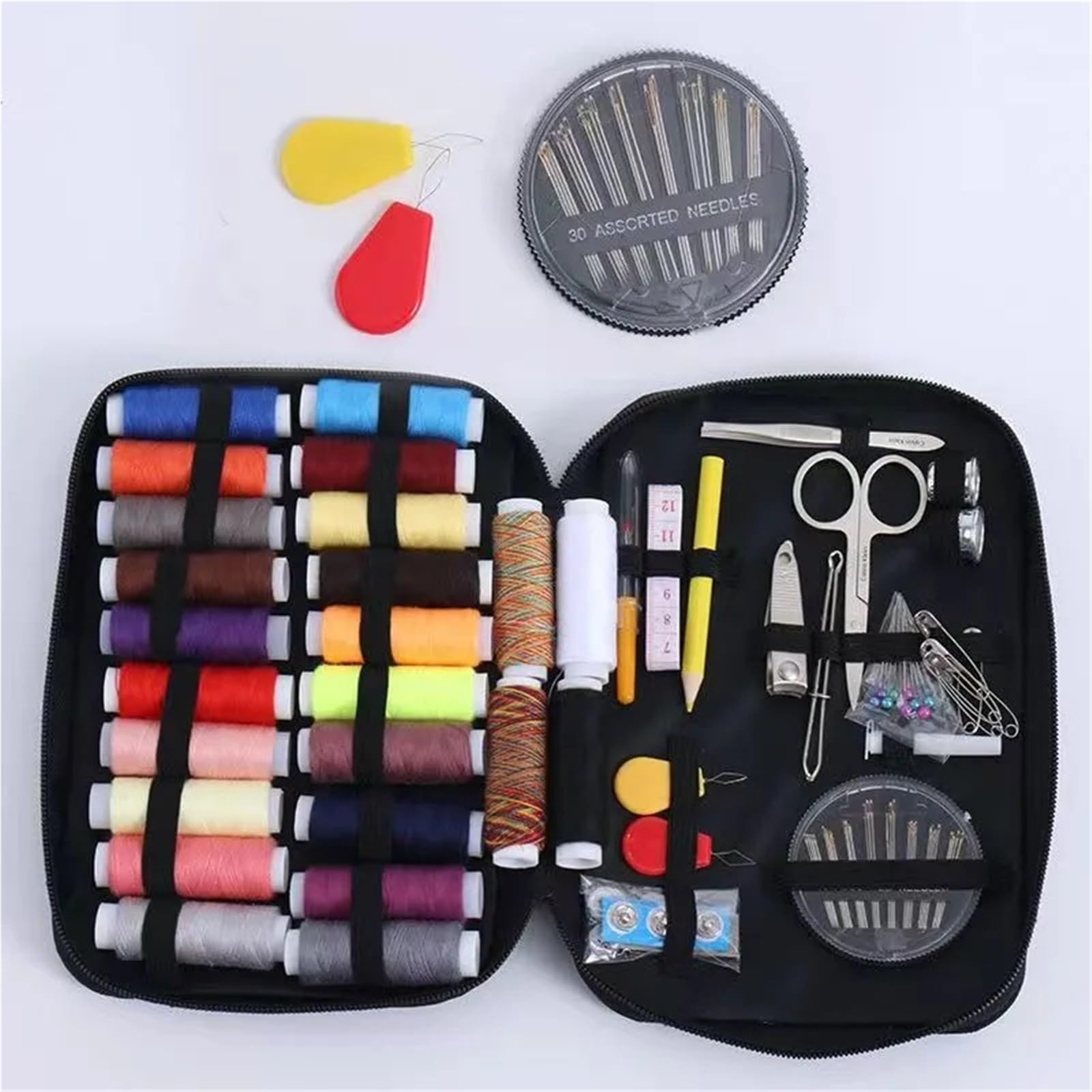 Caja de costura Kit compañero portátil, caja multifuncional, juego completo herramientas for el hogar