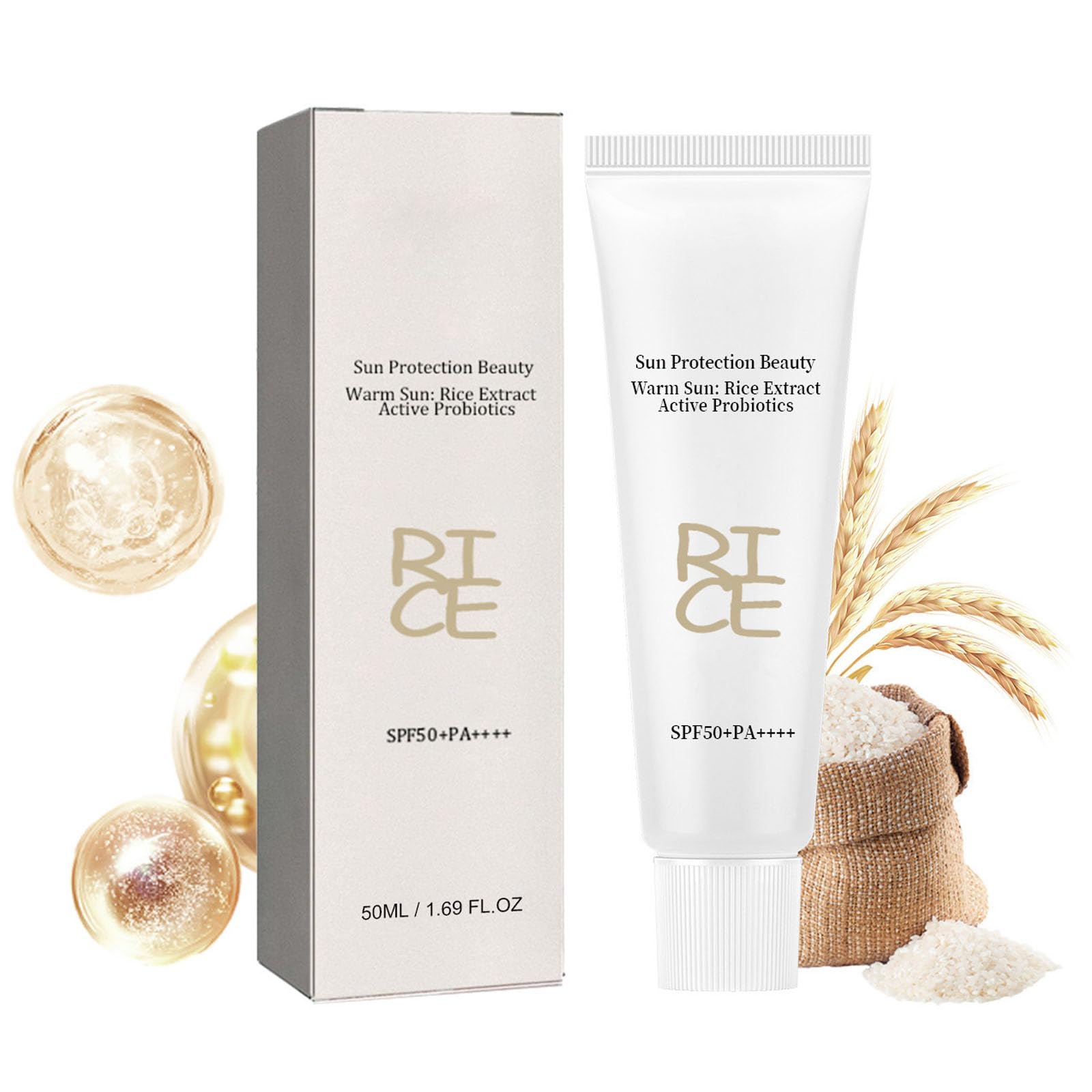 ARCHIDATE Relief Sun Rice Probiotics SPF50 Rice Sunscreen for Face and Body Broad Spectrum Sunscreen UVA UVB Moisturize