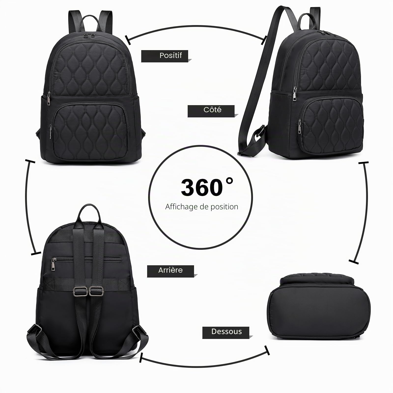 Miss Lulu Damen Rucksack Klein Anti diebstahl Schultaschen 2 in 1 Tagesrucksack Casual Daypack Rucksackhandtaschen Leicht für Freizeit Einkauf Alltag