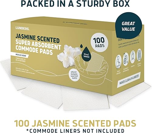 Miniatura 4 de Lunderg Jasmine - Almohadillas perfumadas súper absorbentes para el inmueble  Paquete de 100 unidades  para forros de cómoda de cabecera