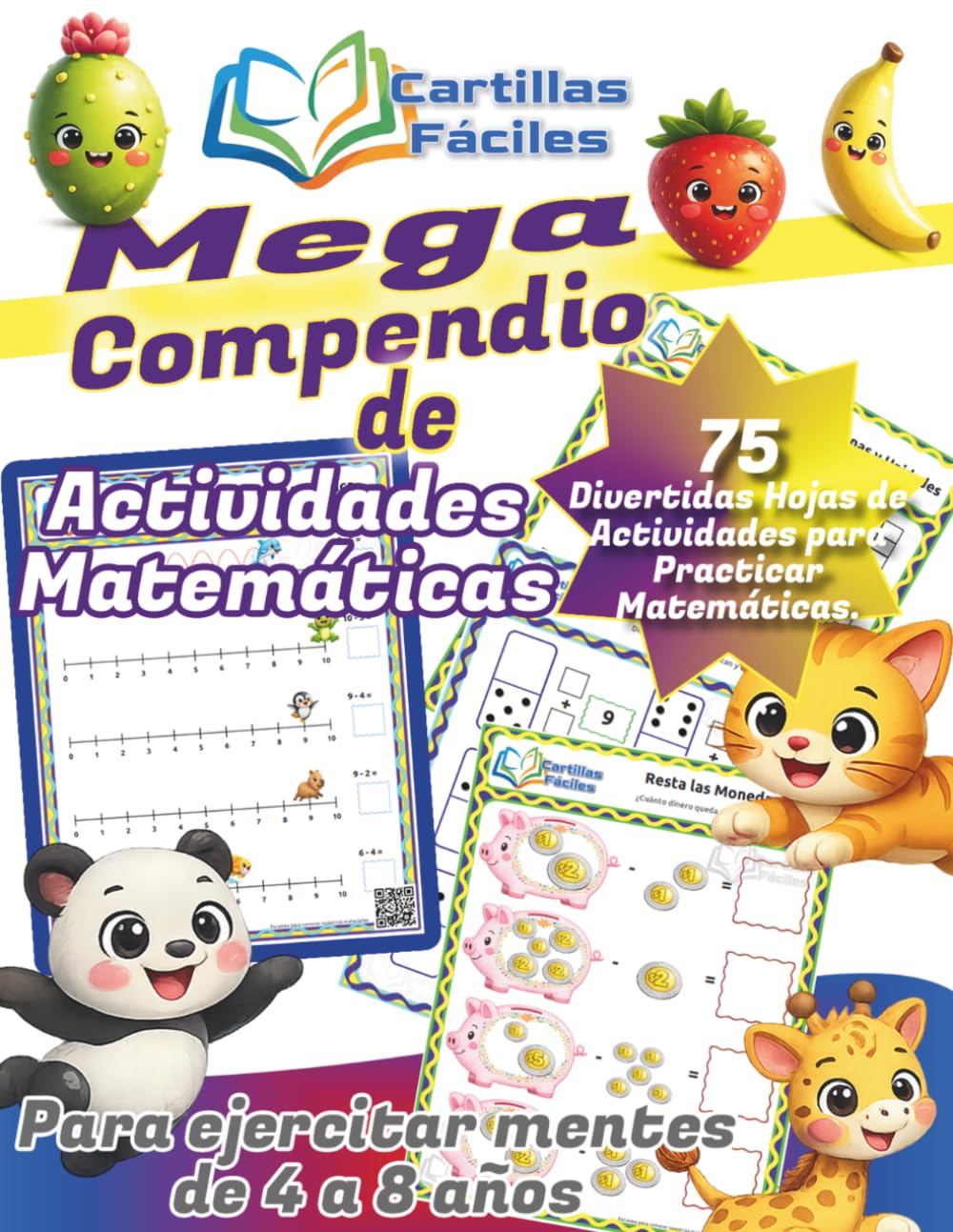 Mega Compendio de Actividades Matemáticas: 75 divertidas hojas de actividades para practicar matemáticas
