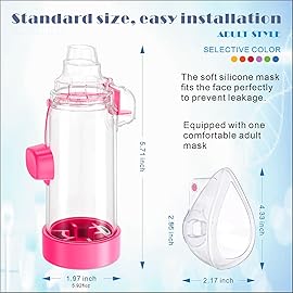 Ramixi Inhaler Spacer for Adult and Kids NESSI OTC SPACER (Blue/Adult)