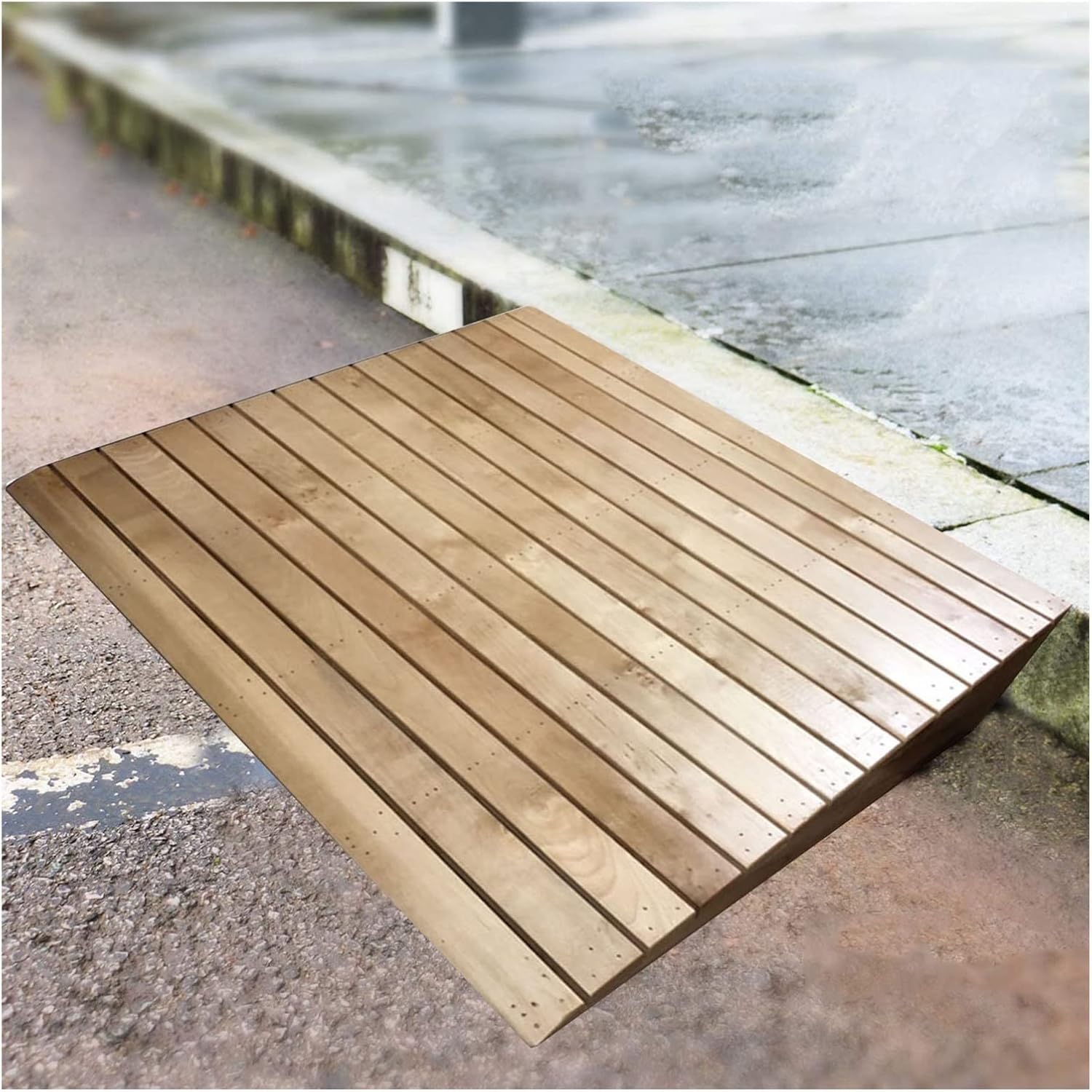 5/6/7 Inch Rise Wheelchair Ramp, Portable Anti-Slip Curb Ramps for Car/Motorcycle/Disabled Chair, Indoor and Outdoor Threshold Ramps (Size : 60x45x18cm/23.6x17.7x7in)