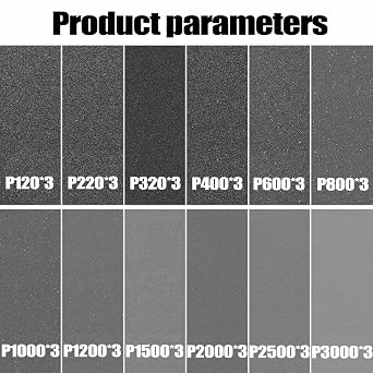 36PCS Sandpaper - 120 to 3000 Grits Sandpaper, Wet and Dry Assorted Sanding Sheets, Coarse to Fine Abrasive Paper for Cars Walls Metals Wood Furniture Polishing (23×9.3cm)