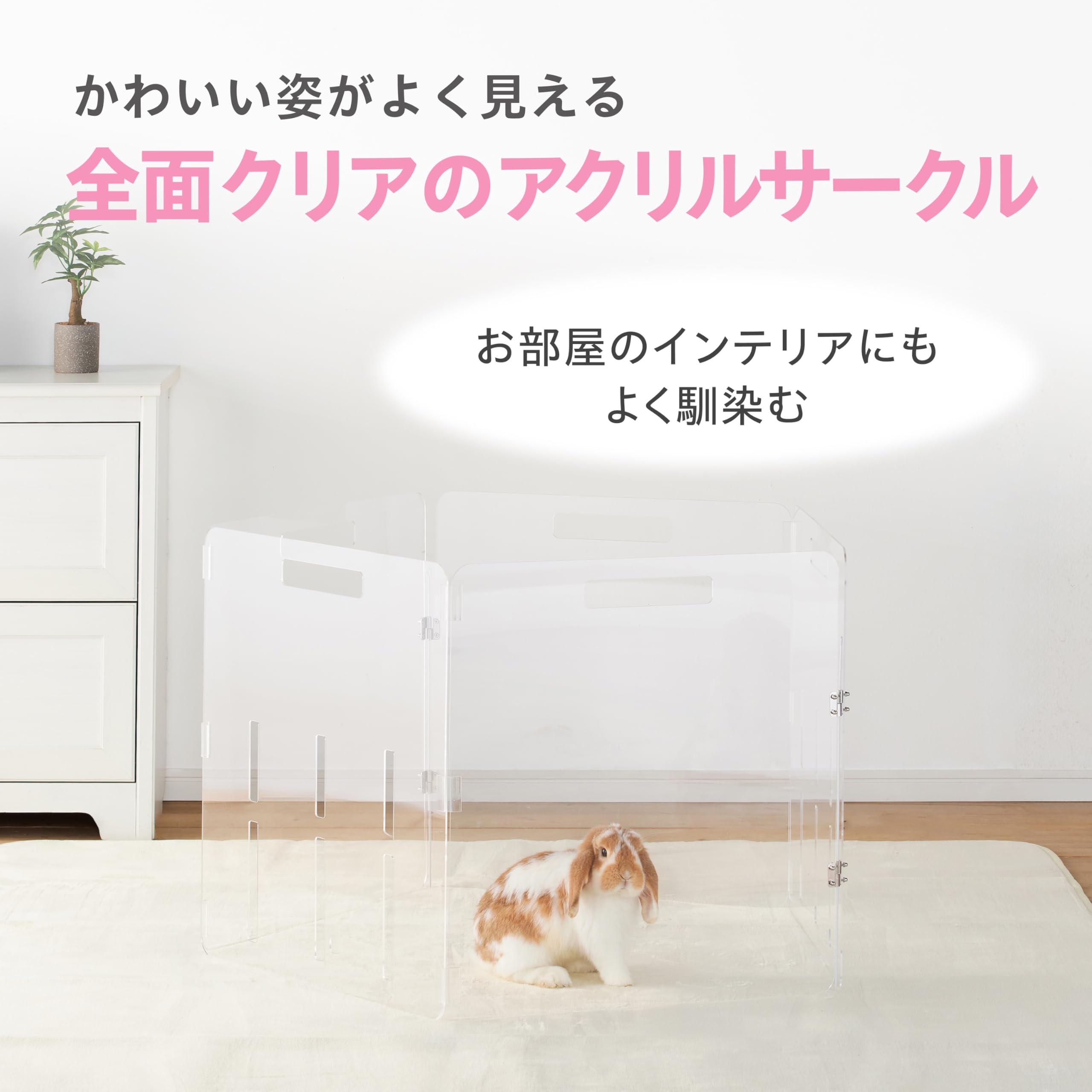 Amazon.co.jp: ジェックス ラビング クリアサークル うさぎ用 サークル
