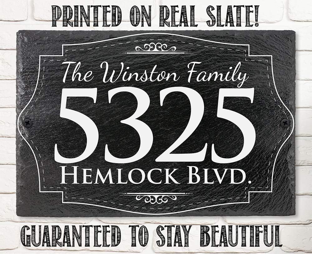 Slate Address Plaques - Customized Wall Plaque House for Outside Personalized Home Signs