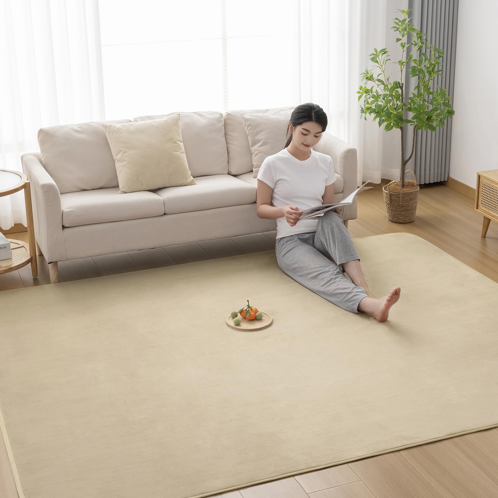 Amazon | Matdeco カーペット ラグ ラグマット滑り止め付 洗える 135