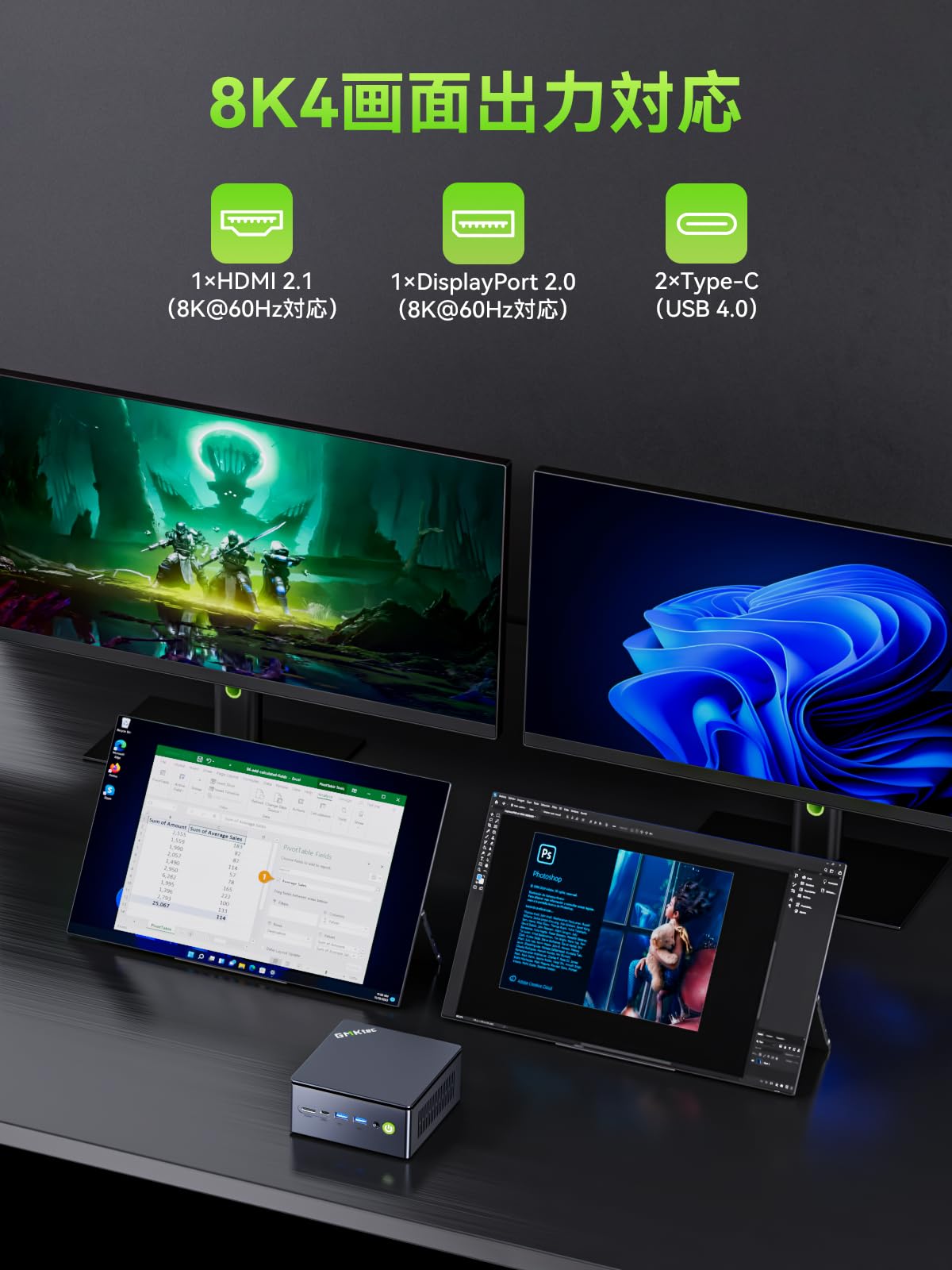 Amazon.co.jp: 【究極のゲーミング PC】GMKtec ミニPC AMD Ryzen 7 Pro