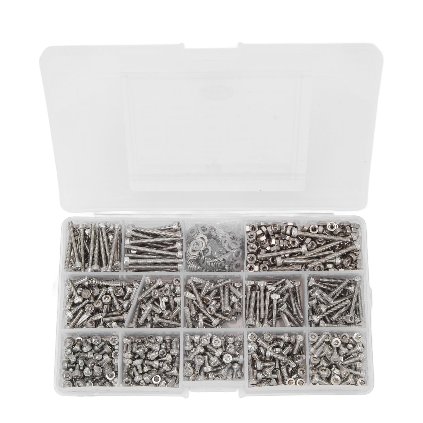 Jeu de 510 vis à douille hexagonale M3, en acier inoxydable, résistant à la corrosion, comprend des écrous et des rondelles, pour le bricolage, l'électronique, les