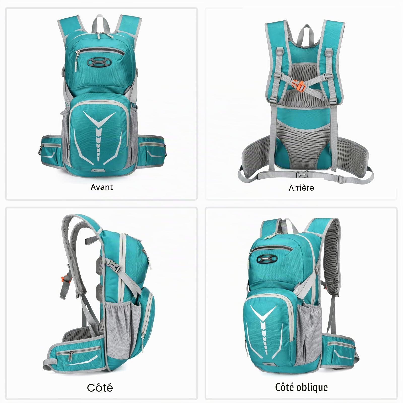 Sac à Dos Randonnée Imperméable Sac à Dos 20L Léger Hiking Backpack pour Femme Homme Trekking Cyclisme Escalade Sport Vert
