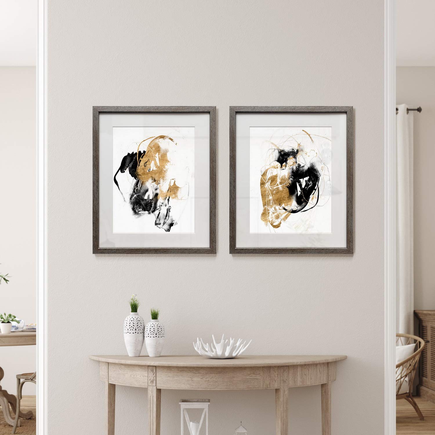 Amazon.co.jp: Renditions Gallery ブラック&ゴールド スプラッシュ 2