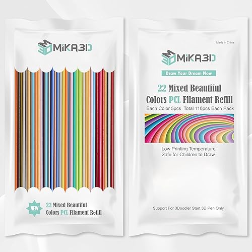 Miniatura 3 de Filamento PCL de 22 colores para bolígrafo 3D 3Doodler Start+ 3D, filamento de baja temperatura de impresión solo apto para bolígrafos 3Doodler