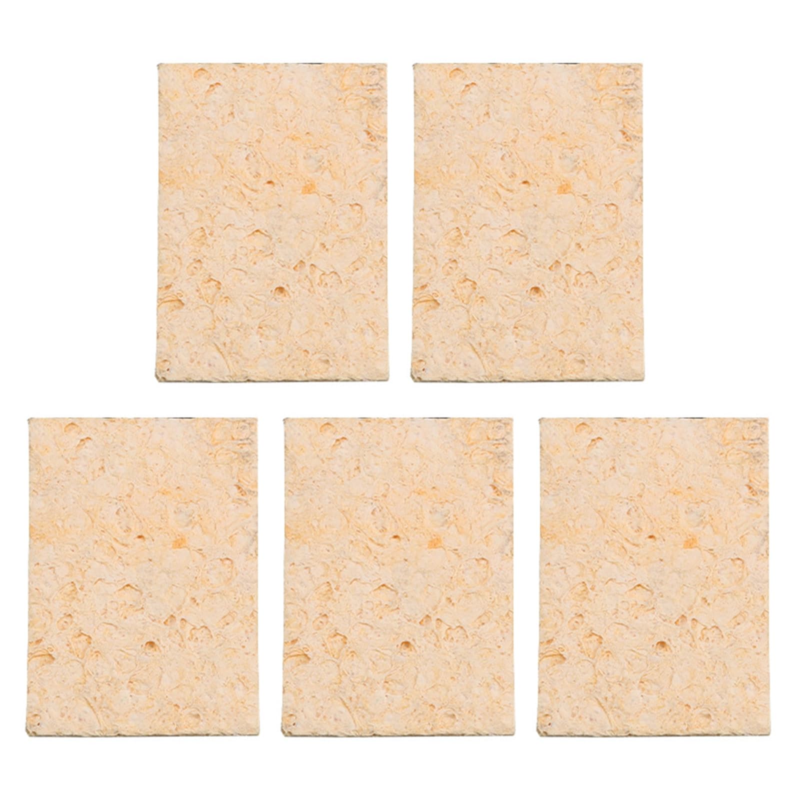 Xitea Rectangle 5-Piece Soldering Sponge Replacement Solder Welding Iron Cleaning Pad Sponge For Professional Welding Aid Tool Soldering Iron Tip Cleaner