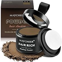 Sularpek Hair Powder, Attachment Powder, Hair Line Powder for Covering Hairline, Filling Thinning Hair, Waterproof and Anti-Sweat for Women and Men, Medium Brown, 4g