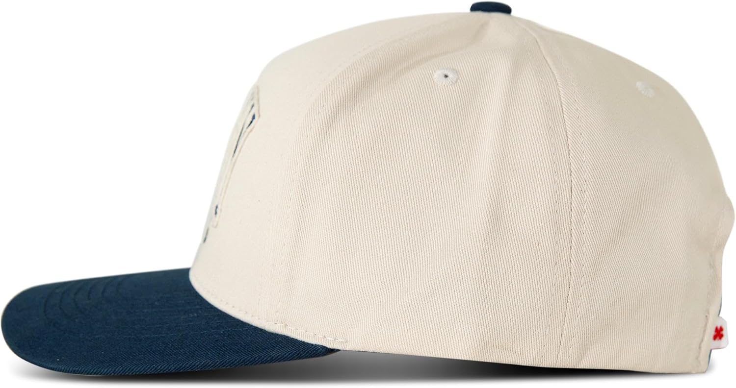 Lucky Brand Snapback Hat | Adjustable | Baseball Cap | Retro | American Heritage | 5 Panel Design | Cotton Canvas