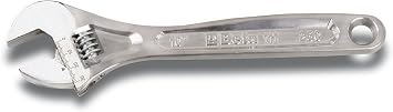 Beta 111/100 Adjustable Wrench w/ Scale, Chrome, 4"