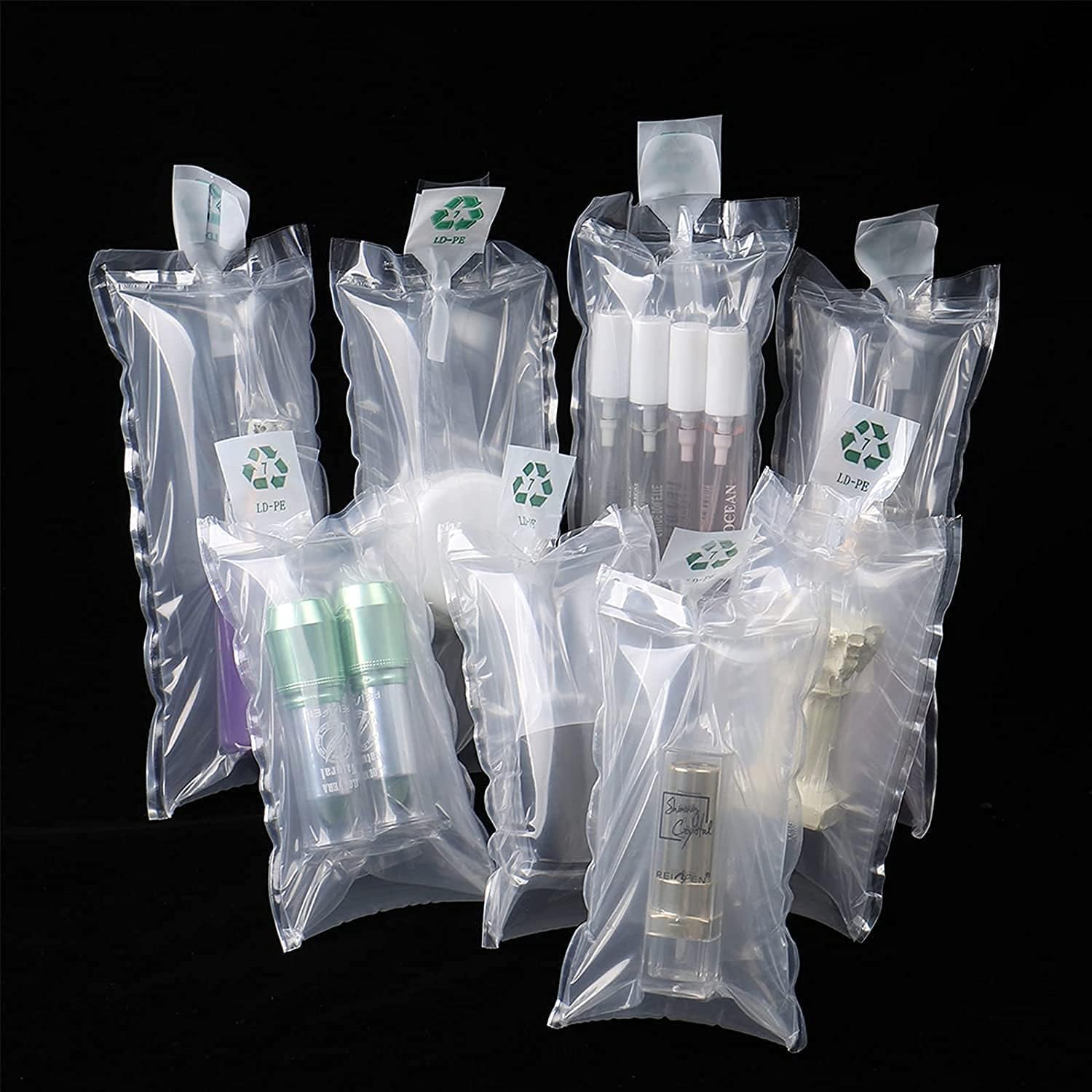 Miupoo Packaging Air Bags,Clear Plastic Inflatable Air Packaging Protector Bag with Free Pump Cushion,Air Inflatable Cushion Blocking Packaging Bag,10x12 Inches,50 Pieces
