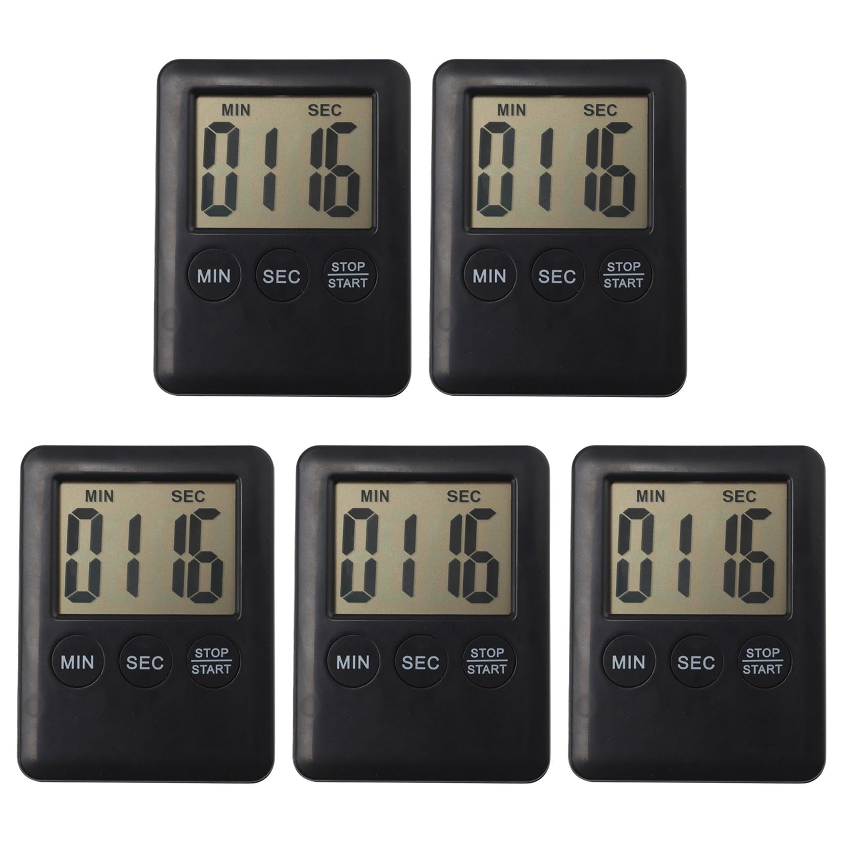Hndhbfgrt 5X Kitchen Timer, Timer with Egg and Magnet