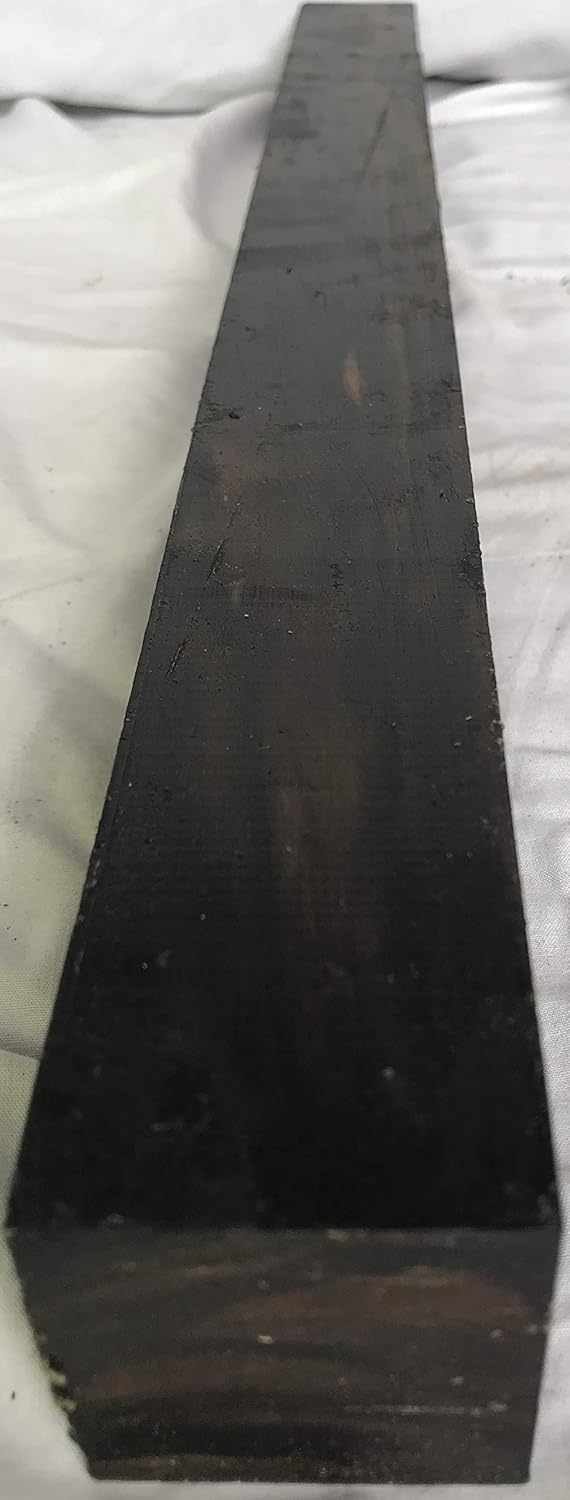 Macassar Ebony Pool Cue Blank 1.5x1.5x24 Inches Exotic Wood Makassar Ebony Lumber for Woodworking Projects