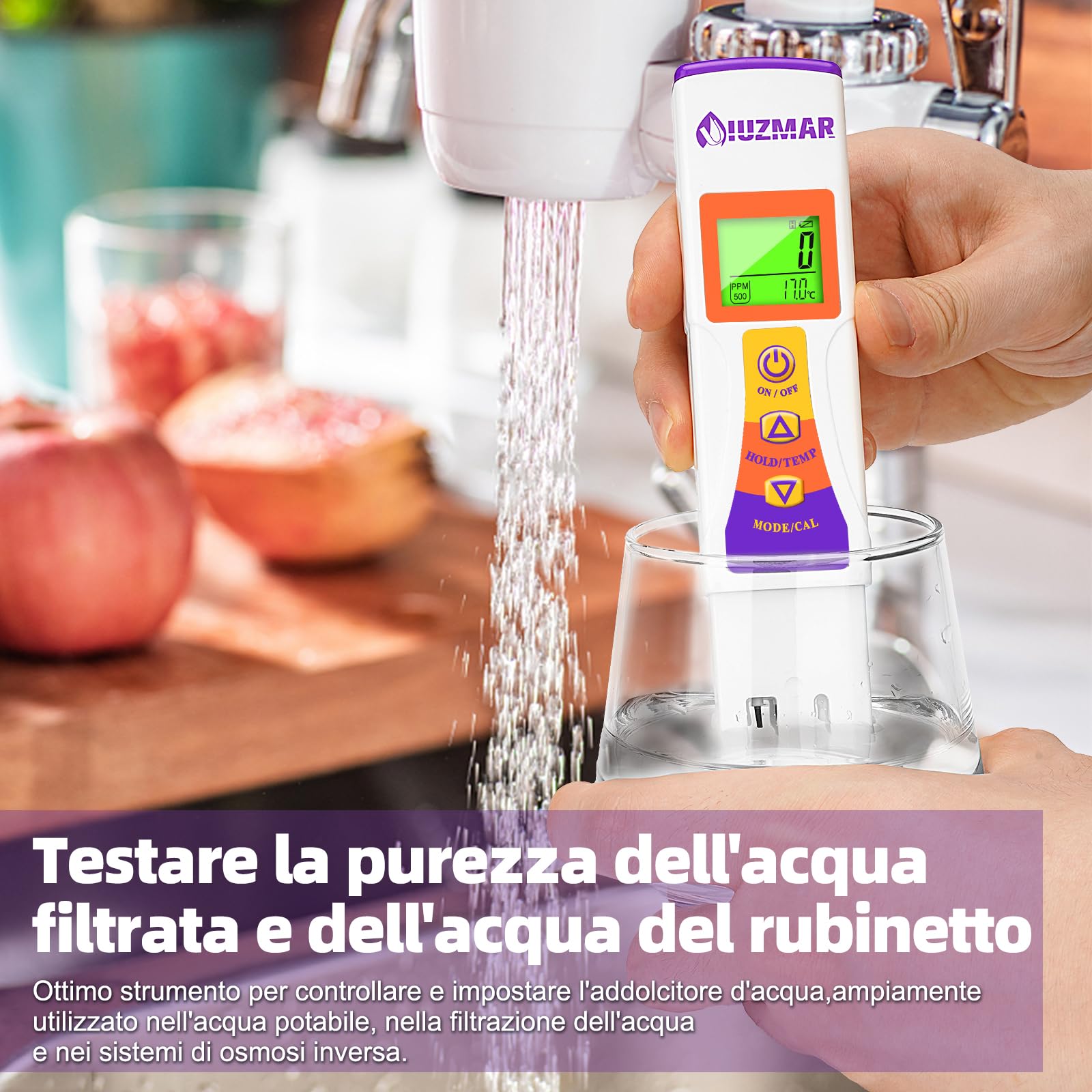 Misuratore Digitale TDS Per Acqua - Tester 3 In 1 Per Qualità Acqua Potabile - Foto 7