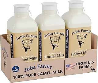 100% Natural Camel Milk – Grade A, Fresh Frozen Pints – Pure & Nutritious, Lightly Pasteurized – From U.S. Camel Dairy (3 Pack)
