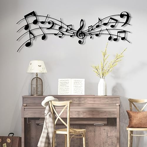 Miniatura 5 de Arte de pared de metal Notas musicales de arte de pared de metal, decoración de pared de arte de metal, notas musicales, arte de pared, tiempo de