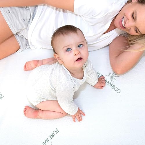 Miniatura 7 de Protector de colchón California King de Pure BAMBOO, impermeable, viscosa derivada de bambú, transpirable, sin ruido, protege contra la humedad,