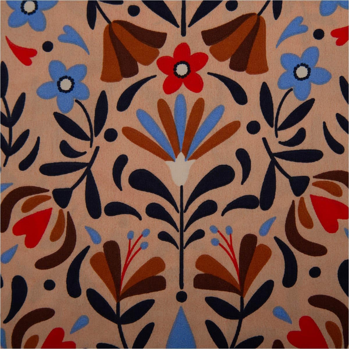 Cotton Fabric Lafleur Scandi Flowers Beige 1.47 m Width Sold by the Metre Ideal for Sewing & DIY (147 cm Width)