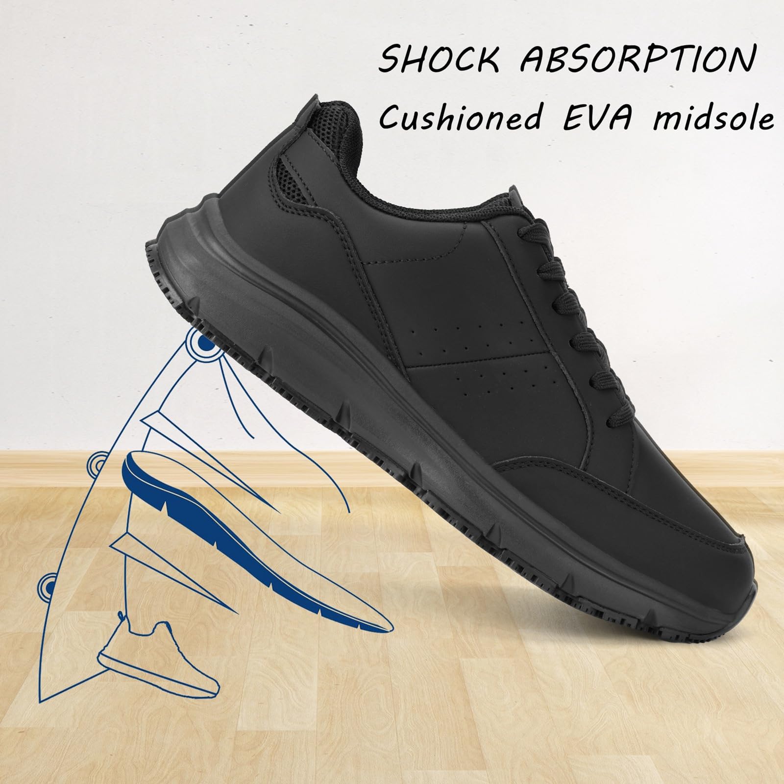 Zapatos Brogue Antideslizantes para Hombre Ligeros e Impermeables Duraderos Oxford