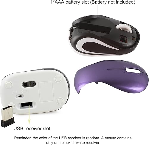 Miniatura 6 de Ratón inalámbrico lindo mini mouse de computadora de bolsillo portátil compacto portátil de viaje USB Ratones ópticos 3 botones 1000 DPI ratón