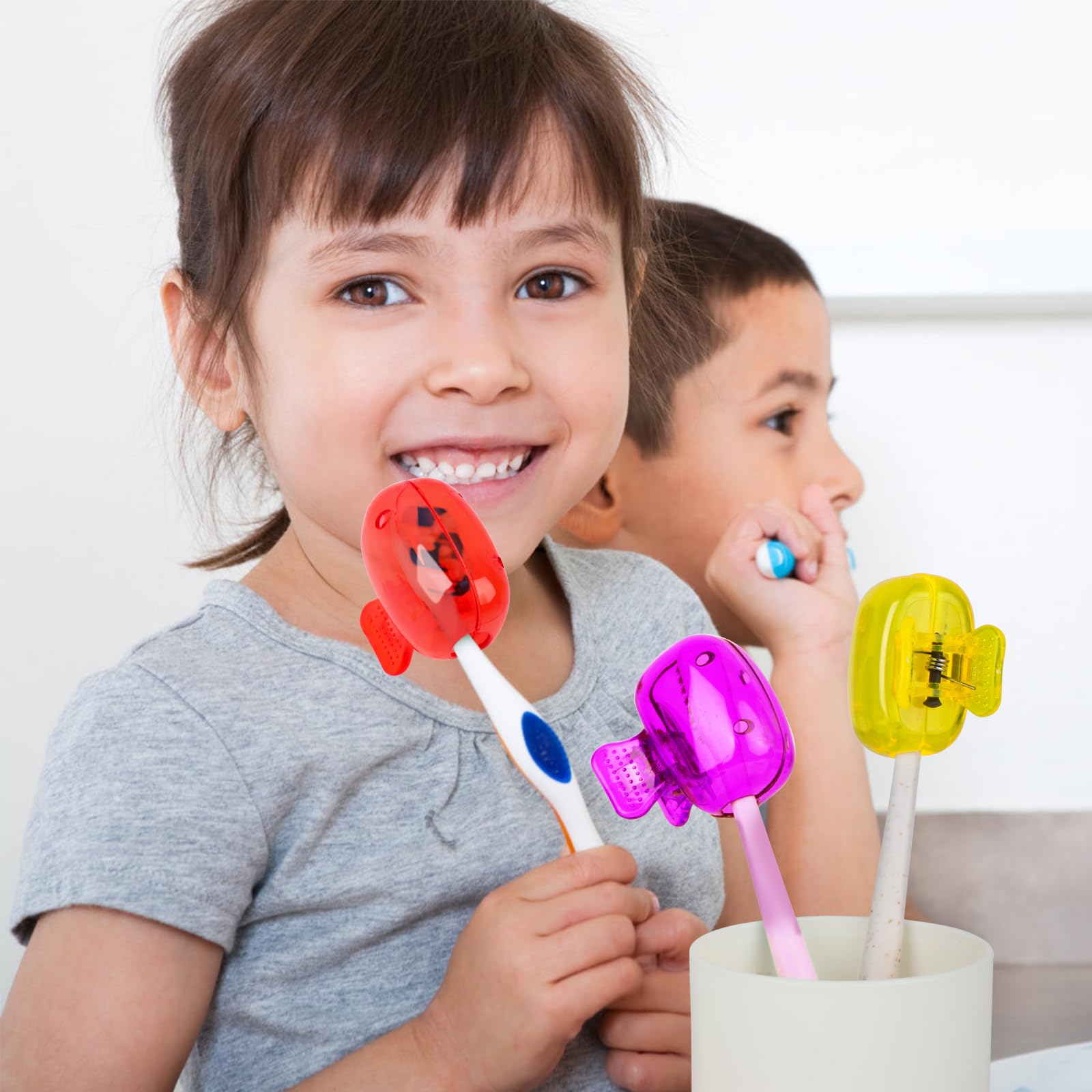 Paquete de 5 fundas de cabeza de cepillo de dientes de viaje, protector de cepillo de dientes, funda protectora de plástico para viajes domésticos, camping, baño, escuela, negocios