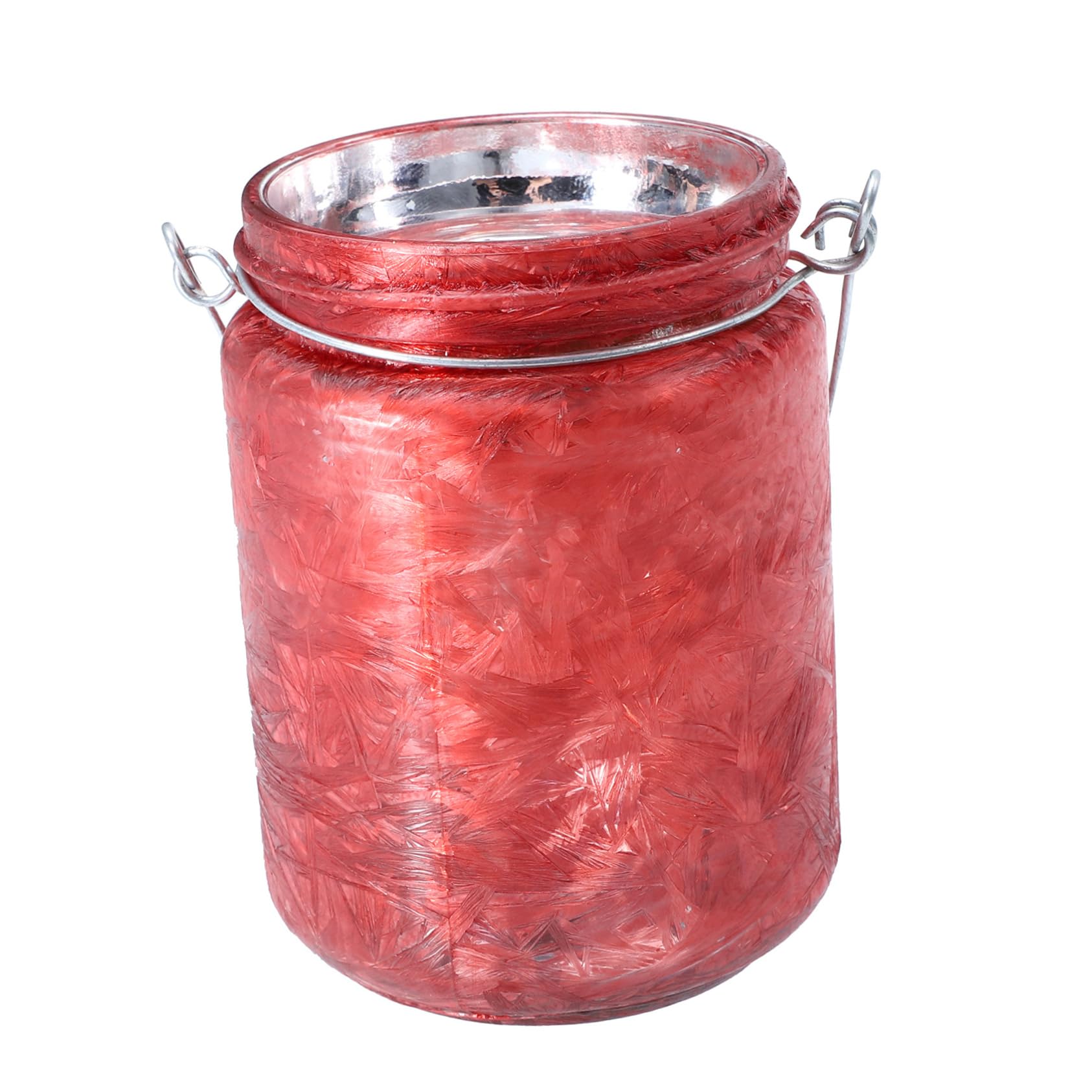 ERINGOGO Festival Candle Cup Glass Candle Container Mini Christmas Candleholder for Decor