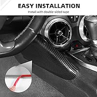 Vista 5 de Cubierta lateral de panel de palanca de cambios de fibra de carbono para Chevrolet Chevy Camaro 2016-2026, accesorios interiores